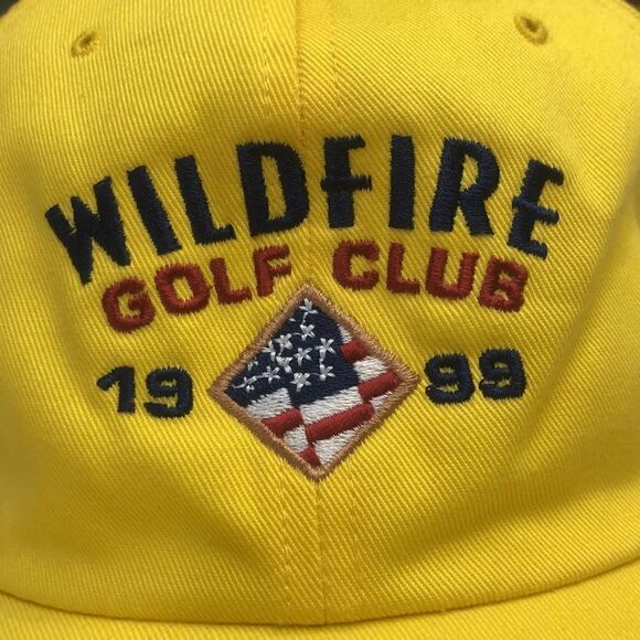 Vintage Dad Hat “Wildfire Golf Club 1999” Yellow | Embroidered | Adjustable - Picture 2 of 7